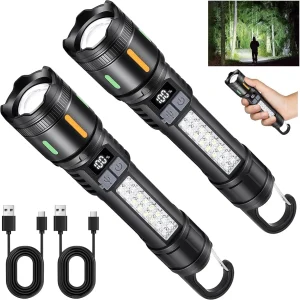 2pcs Rechargeable LED Flashlights