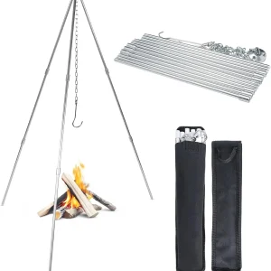 Open Fire Compatible 33 Inch Camping Tripod